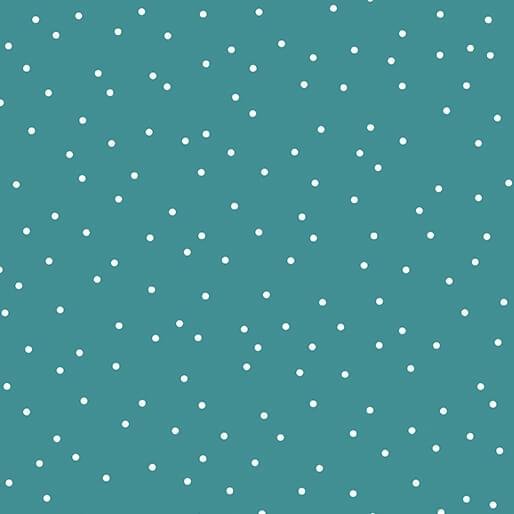 Lucky Bugs Dot Dot Teal/White Teal - 16443 - 82 - Benartex - Nebraska Quilt Company - F2501672