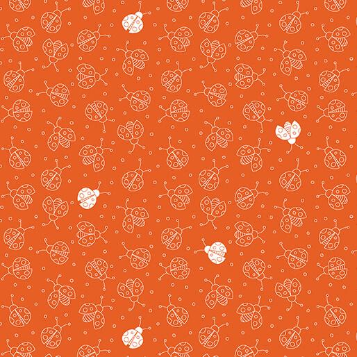Lucky Bugs Lady Lucky Bug Orange - 16555 - 38 - Benartex - Nebraska Quilt Company - F2501677