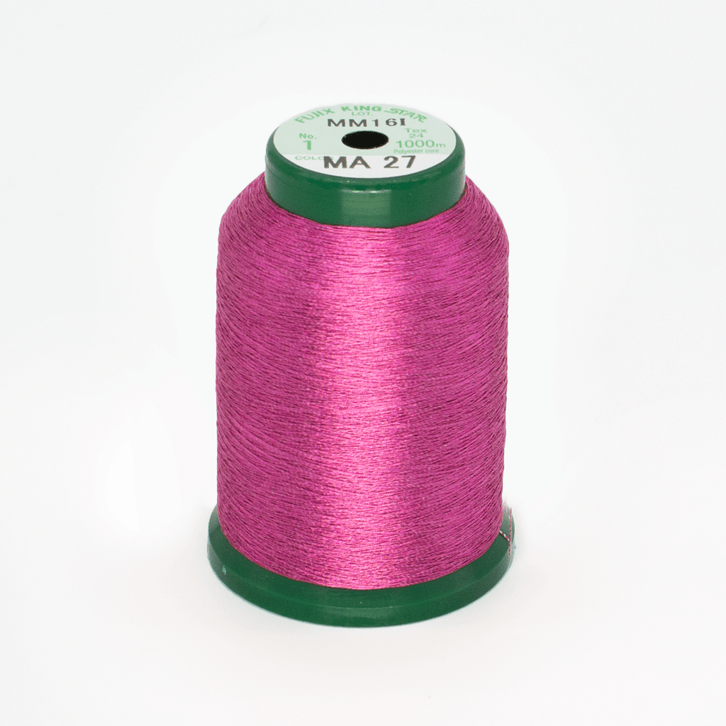 MA27 Fuchsia Metallic 40wt Kingstar Thread 1000M - Nebraska Quilt Company - NT261743