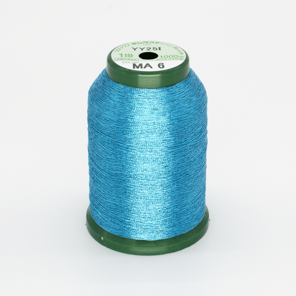 MA6 Turquoise Metallic 40wt Kingstar Thread 1000M - Nebraska Quilt Company - F261730