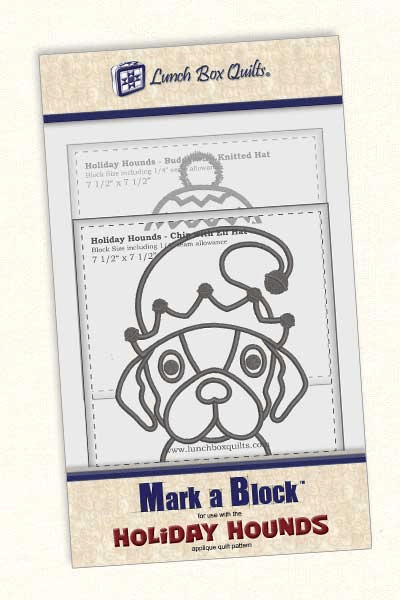 Mark - A - Block Holiday Hounds Machine Embroidery Template - Nebraska Quilt Company - N261195