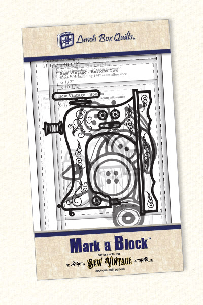 Mark - A - Block Sew Vintage Machine Embroidery Template - Nebraska Quilt Company - N19380