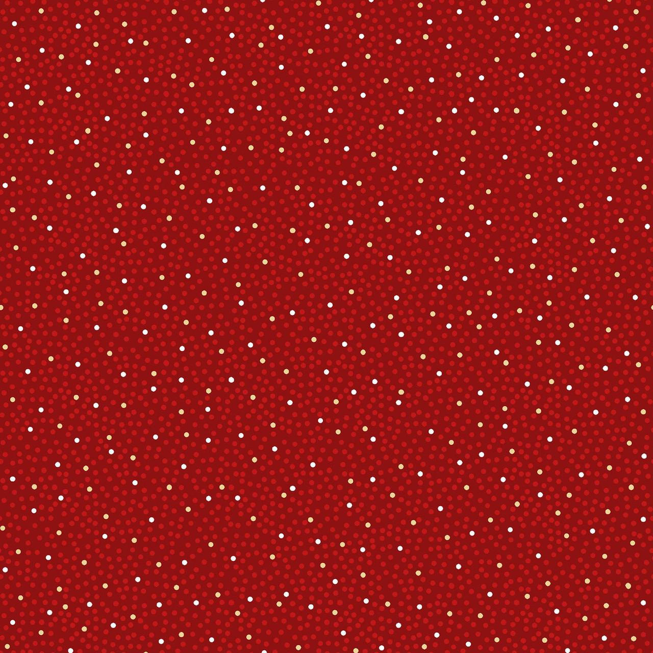 Merry Mix Dots Metallic Red - MASM11118 - R - Maywood Studios - Nebraska Quilt Company - F261169