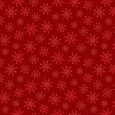 Merry Mix Snowflakes Metallic Red - MASM11115 - R - Maywood Studios - Nebraska Quilt Company - F261090