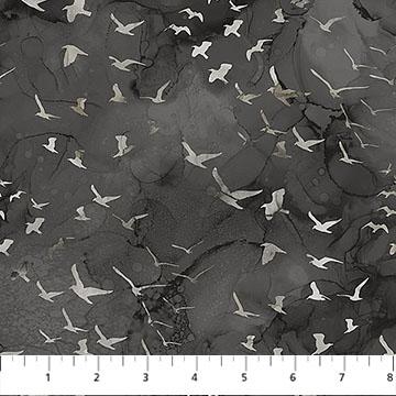 Misty Morning Birds Black - DP28651 - 99 - Northcott Fabrics - Nebraska Quilt Company - F251633