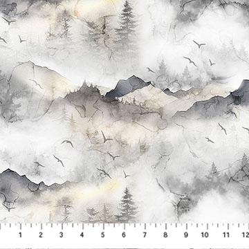 Misty Morning Mountains Gray - DP28649 - 92 - Northcott Fabrics - Nebraska Quilt Company - F251629