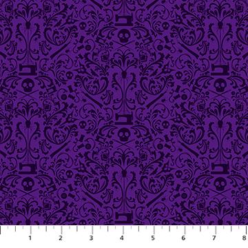 Mr. Bones Sews Notions Deco Purple - 91080 - 84 - FIGO Fabrics - Nebraska Quilt Company - F2402097