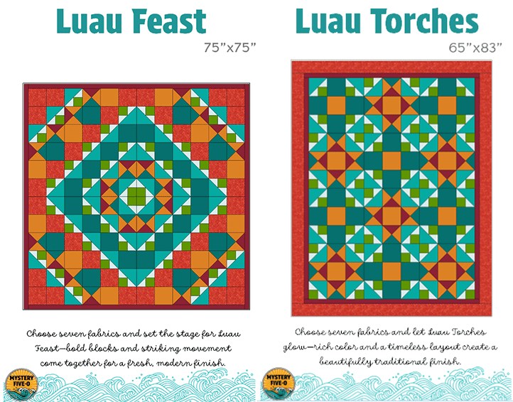 Mystery Five - 0 Luau Quilt Kit featuring Various Batiks - Nebraska Quilt Company - K260162