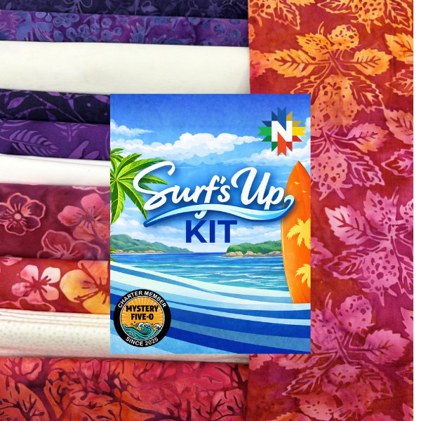 Mystery Five-0 Surf's Up Quilt Kit Featuring Berry Crush and More - Nebraska Quilt Company - K261278