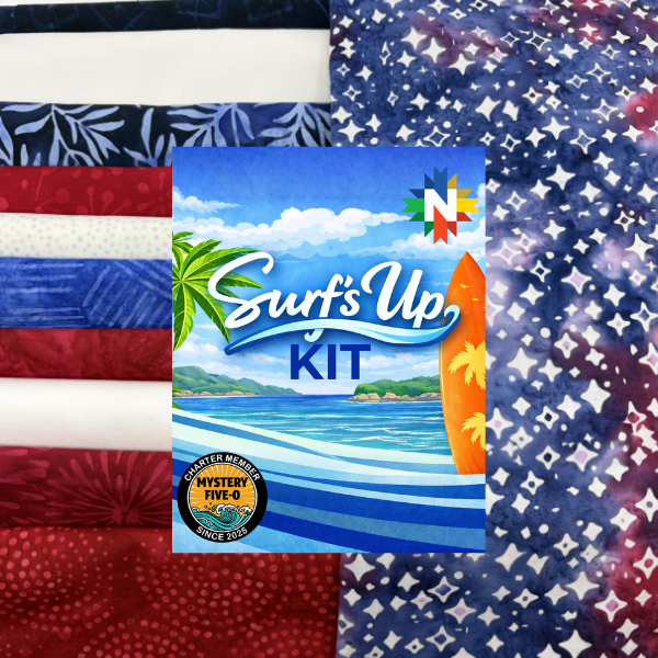 Mystery Five - 0 Surf's Up Quilt Kit featuring Patriotic - Nebraska Quilt Company - k261252