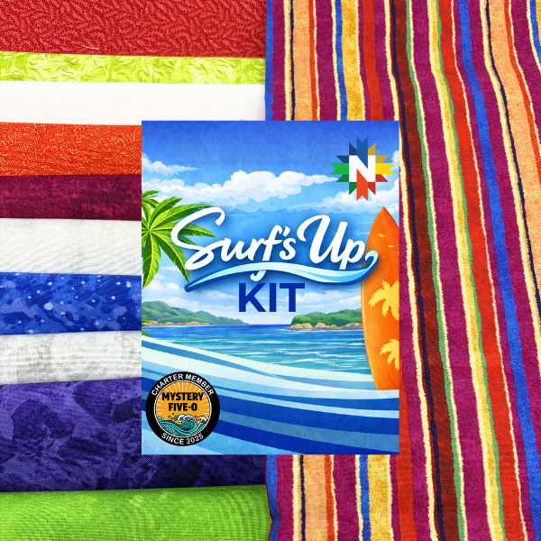 Mystery Five - 0 Surf's Up Quilt Kit featuring Rainbow Colors - Nebraska Quilt Company - K261247