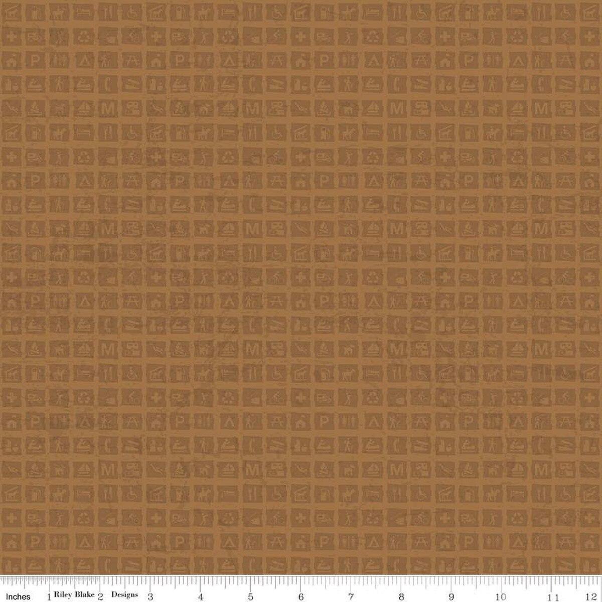 National Parks Signs Cinnamon - C13294 - CINNAMON - Riley Blake Designs - Nebraska Quilt Company - F2401646