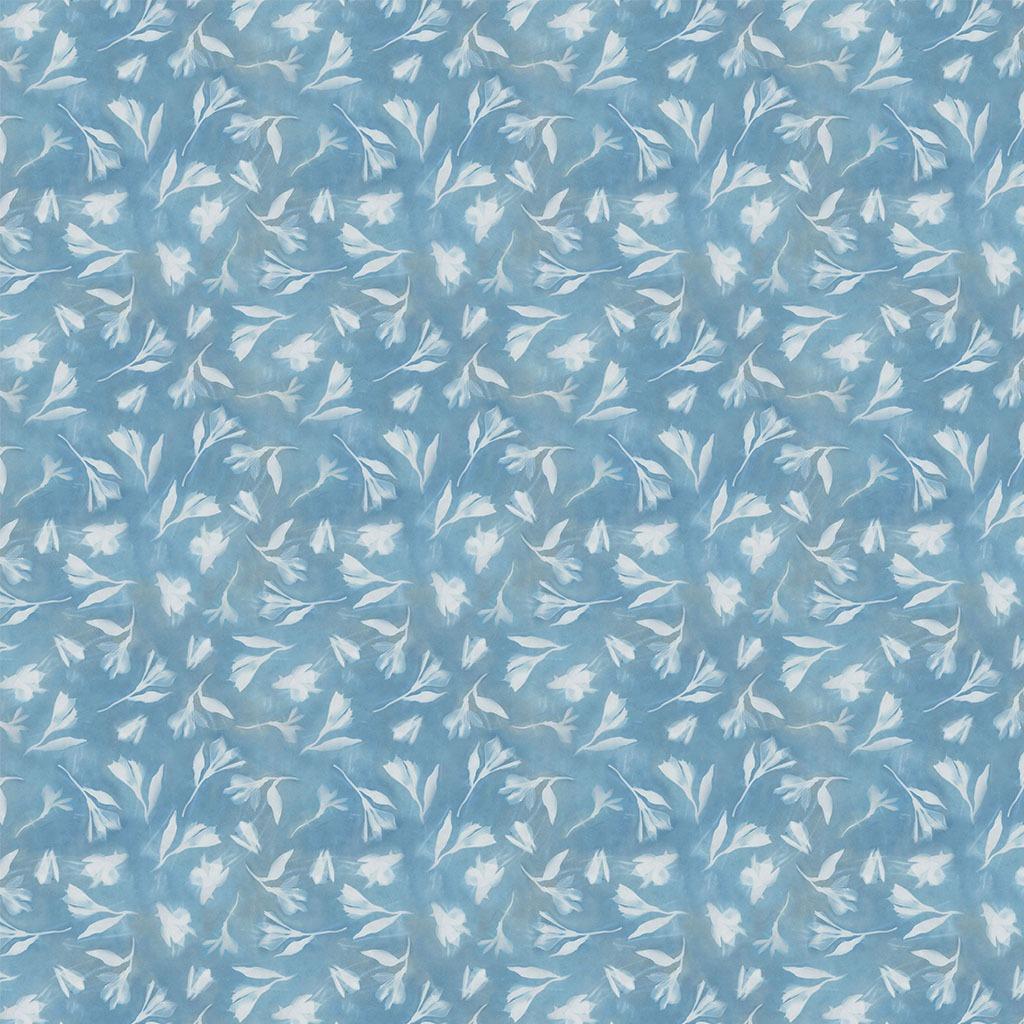 Naturescape Digital Alstroemeria Sky Blue - Y4658 - 98 - Clothworks - Nebraska Quilt Company - F251195