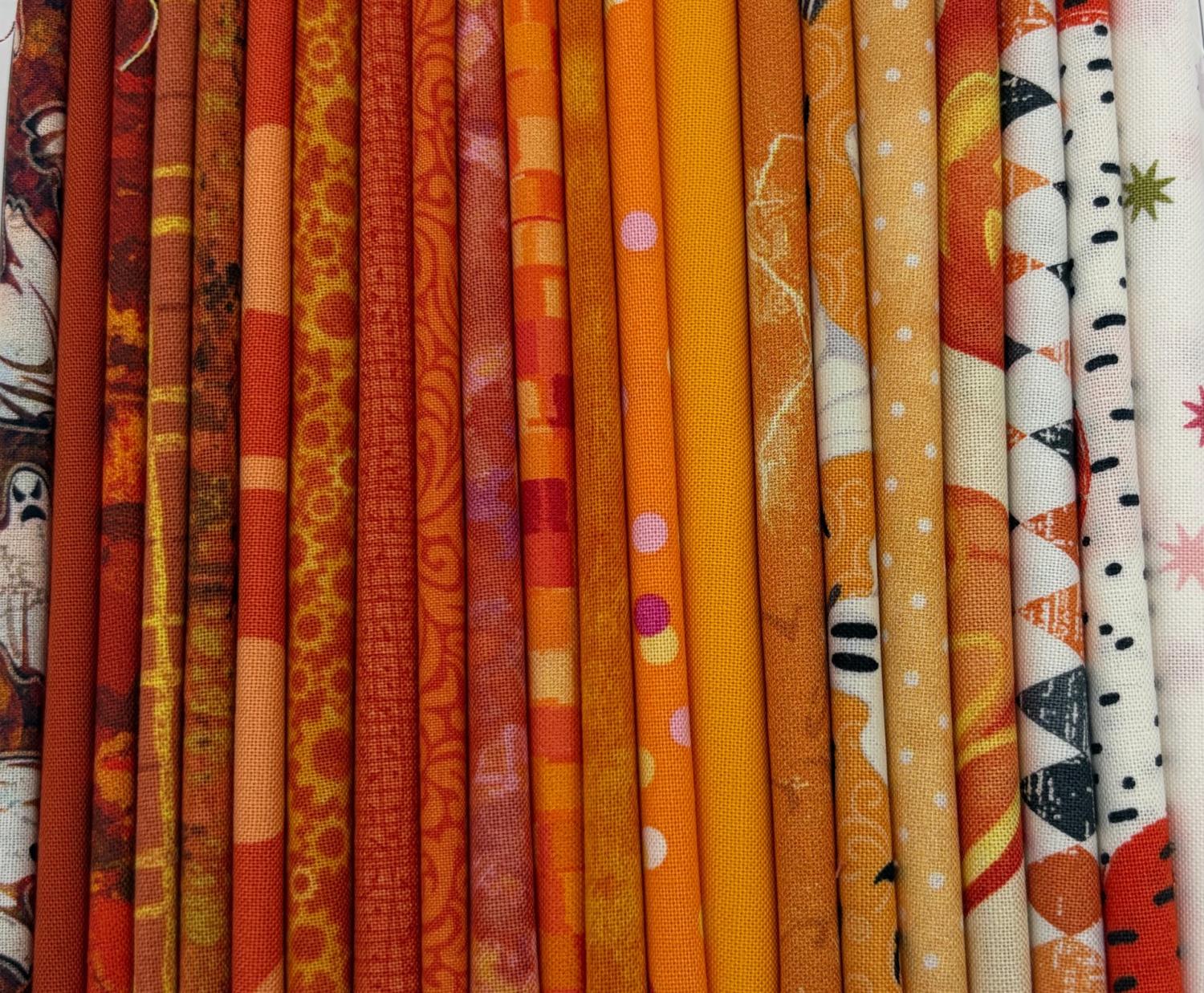 NQC Curated Assorted 5" Squares Orange V.1 42 Pieces - Nebraska Quilt Company - PC260315