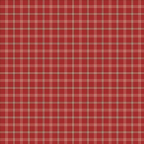One Sister Yarn Dyes Gen Plaid Red Cream Multi - 3386Y - 84 - Henry Glass & Co. - Nebraska Quilt Company - F2401046