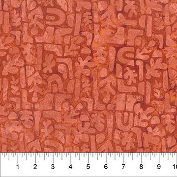 Organics Organic Shapes Burnt Russet Red - 83311 - 37 - Banyan Batiks - Nebraska Quilt Company - F2400166