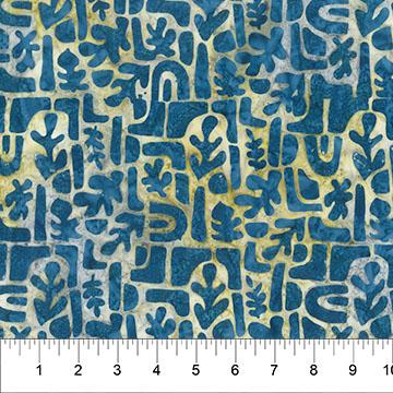 Organics Organic Shapes Taupe Denim Blue - 83311 - 42 - Banyan Batiks - Nebraska Quilt Company - F2400167