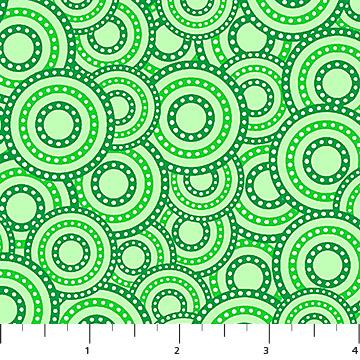 Paddy's Parade Dotted Discs Clover Green - 10659 - 72 - Patrick Lose Fabrics - Nebraska Quilt Company - F251548