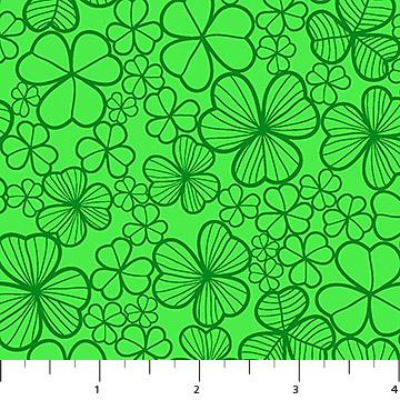 Paddy's Parade Just Shamrocks Springtime Green - 10666 - 73 - Patrick Lose Fabrics - Nebraska Quilt Company - F251556