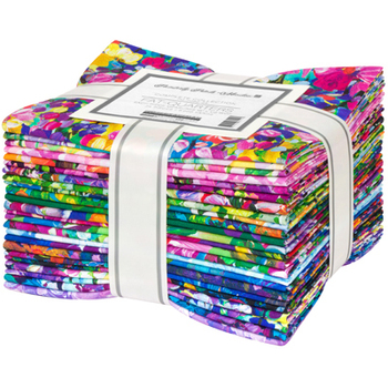Painterly Petals Meadow Fat Quarter Bundle Multi 24 Pieces - Nebraska Quilt Company - PC08657