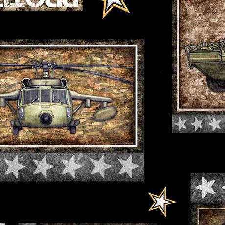 Patriot Army Patch Black - 30933 - J - QT Fabrics - Nebraska Quilt Company - F2403105