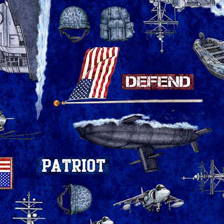 Patriot Navy Allover Blue - 30936 - N - QT Fabrics - Nebraska Quilt Company - F2403091