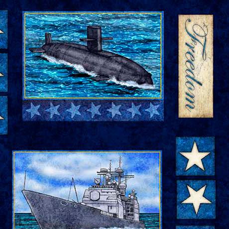 Patriot Navy Patch Navy Blue - 30934 - N - QT Fabrics - Nebraska Quilt Company - F2403107