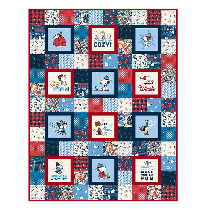 Peanuts Frosty Friends Cozy Up Quilt Pattern - Nebraska Quilt Company - PUB261884