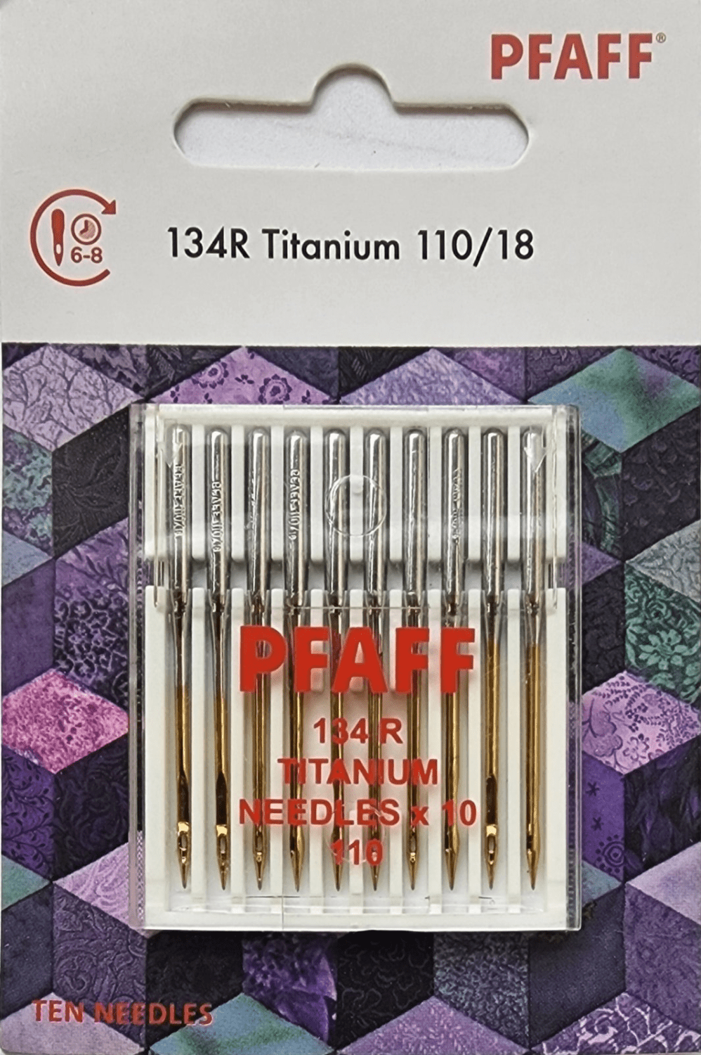 Pfaff 134R Titanium 110/18 Needles 10 Pack 821352096 - Nebraska Quilt Company - A821352096