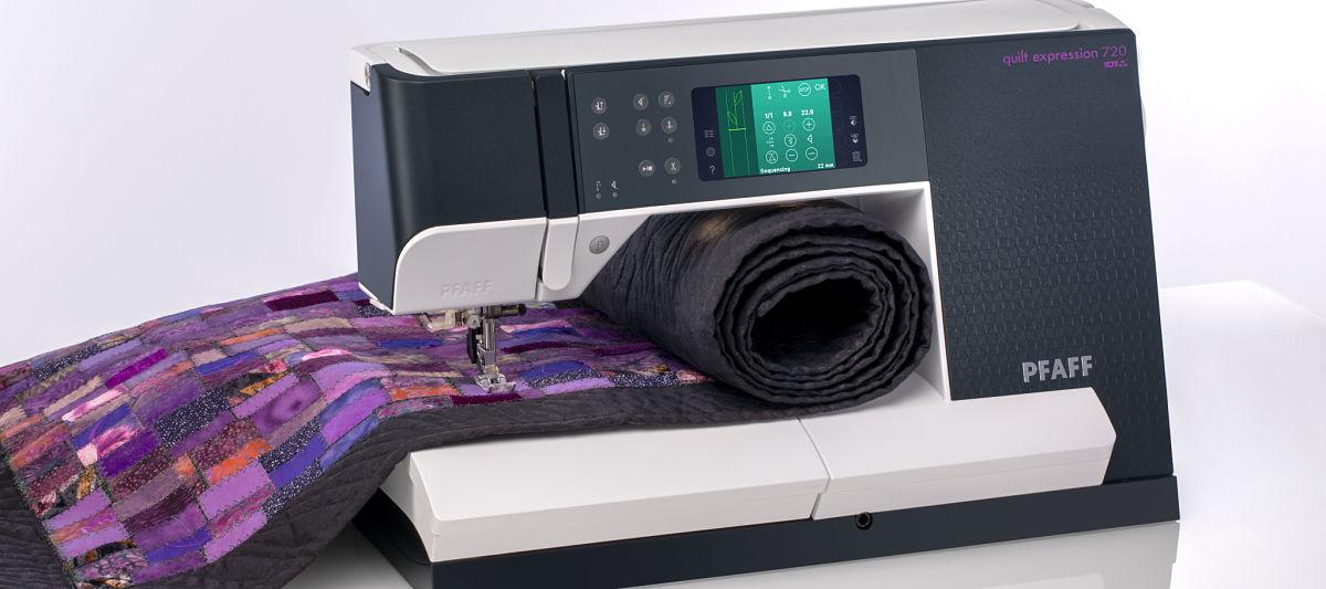 PFAFF® expression™ 710 Purple Sewing Machine - Demo - Nebraska Quilt Company - X850350112OLD