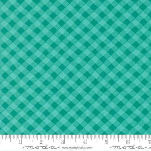 Pick Me Picnic Gingham Aqua Teal - 22496 14 - Moda Fabrics - Nebraska Quilt Company - F251343