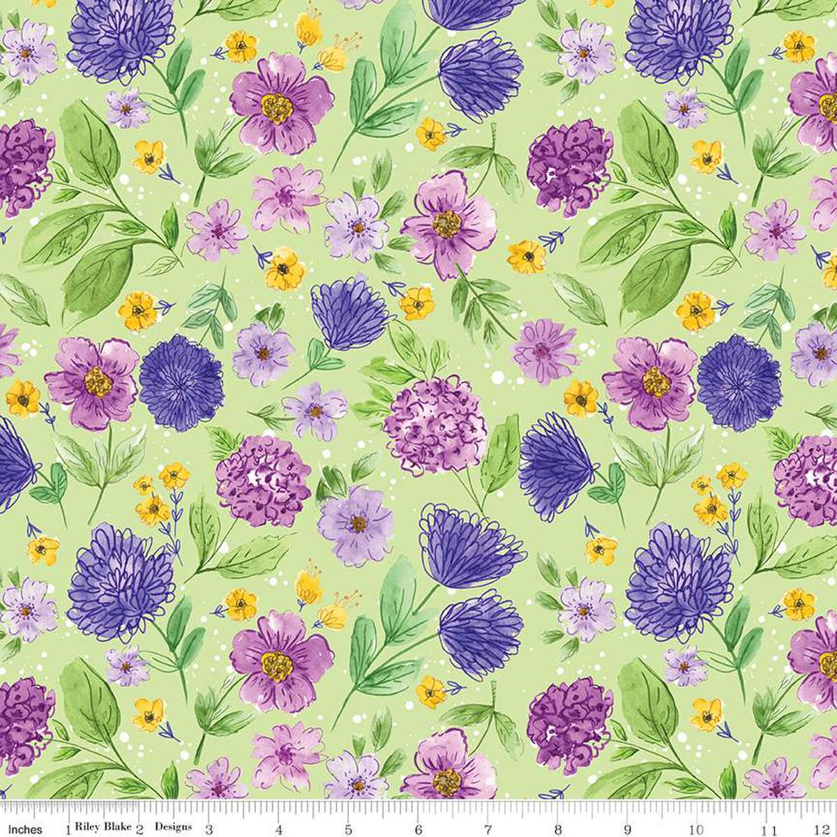Plum Petals Floral Fern - C15641 - FERN - Riley Blake Designs - Nebraska Quilt Company - F2401155
