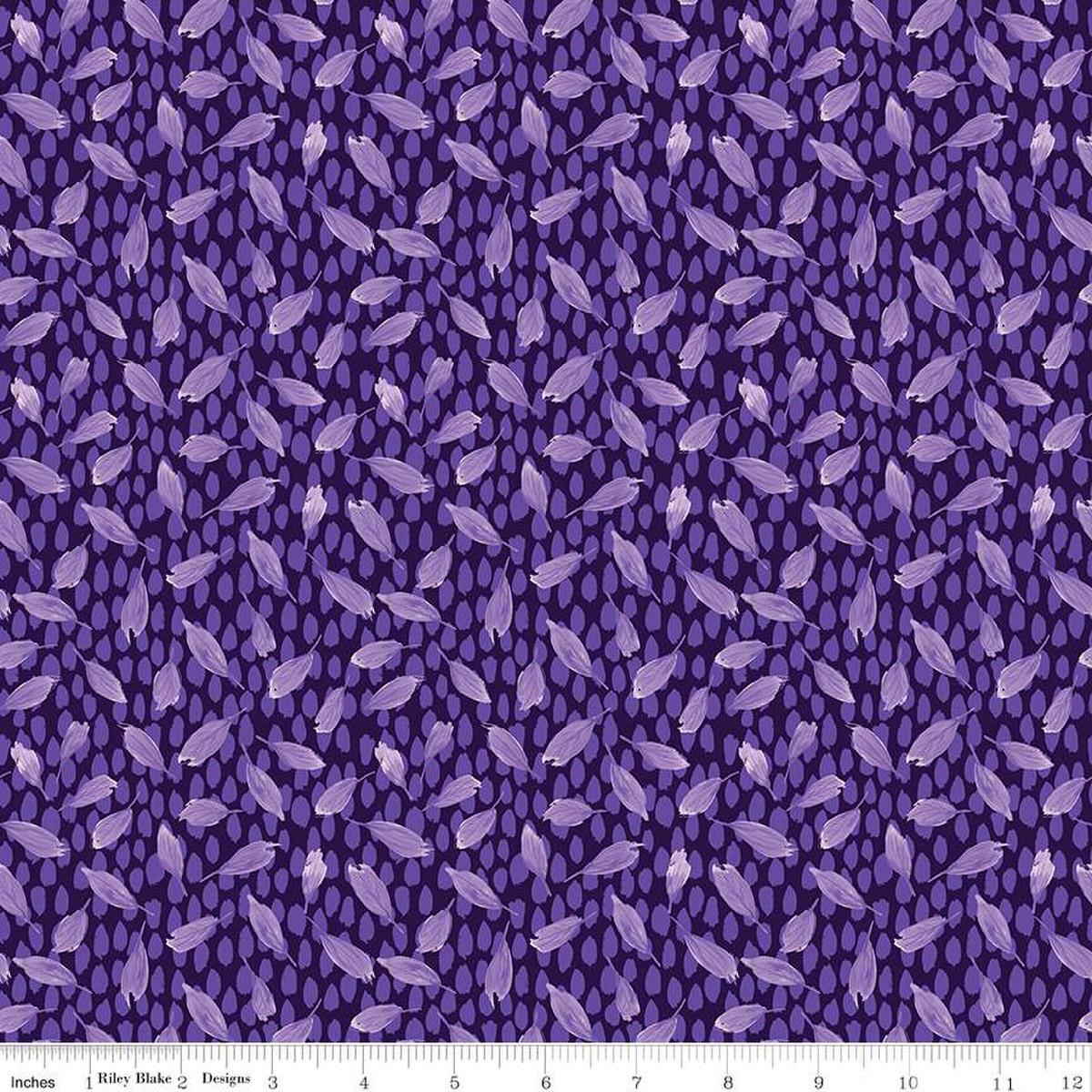 Plum Petals Leaves Purple - C15644 - PURPLE - Riley Blake Designs - Nebraska Quilt Company - F2401163