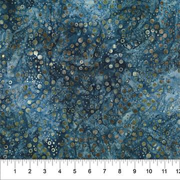 Pop Dots Flint Blue - 81900-40 - Banyan Batiks - Nebraska Quilt Company - F250543