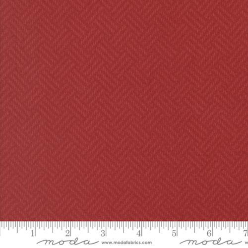 Prairie Gatherings Flannels Basket Weave Blenders Brick Red - 49312 20F - Moda Fabrics - Nebraska Quilt Company - F250074
