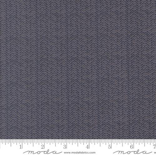 Prairie Gatherings Flannels Herring Bone Stripe Indigo Blue - 1 Yard Cut - Verified! - 49318 16F - M - Nebraska Quilt Company - Prairie Gatherings Flannels Herring Bone Stripe Indigo Blue - 1 Yard Cut - Verified! - 49318 16F - M