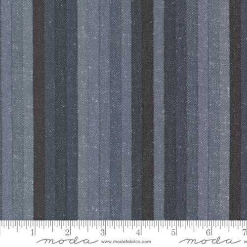 Prairie Gatherings Flannels Lumberjack Stripes American Blue - 49310 17F - Moda Fabrics - Nebraska Quilt Company - F250067