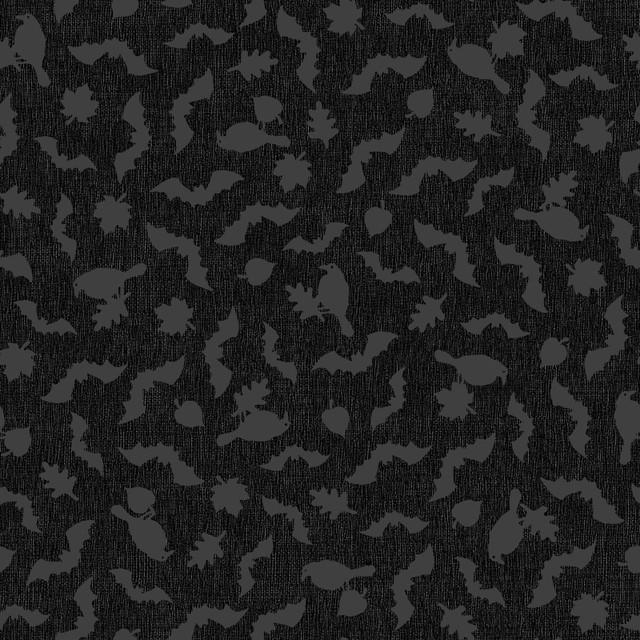 Pumpkin Grove Bats and Crows Black - MAS11185 - J - Maywood Studio - Nebraska Quilt Company - F261216