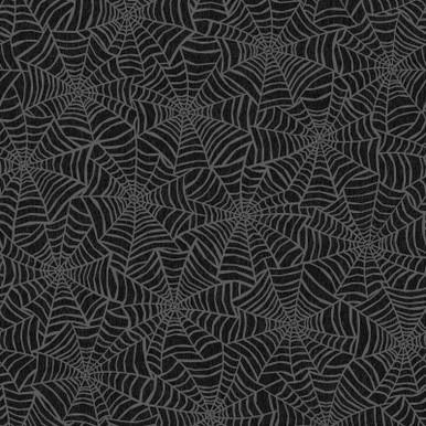 Pumpkin Grove Spider Webs Black - MAS11183 - J - Maywood Studio - Nebraska Quilt Company - F261221
