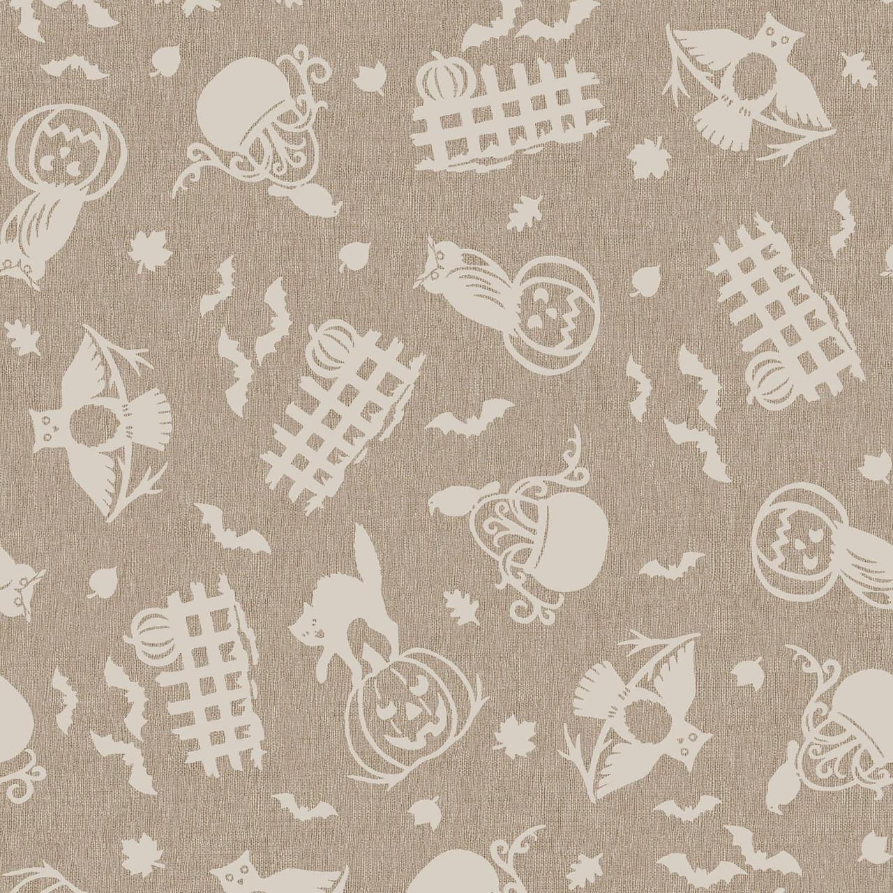 Pumpkin Grove Spooky Pumpkins Fences Tan - MAS11181 - T - Maywood Studio - Nebraska Quilt Company - F261226