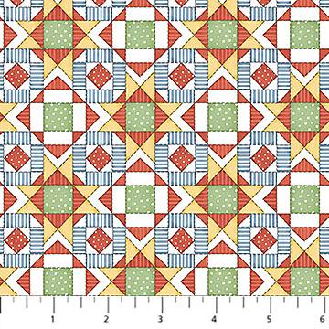 Quack Quack Moo Quilt Block Multi - 27824 - 10 - Northcott Fabrics - Nebraska Quilt Company - F2402083