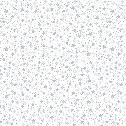 Quilter's Flour VI Star White on White - 1691 - 01W - Henry Glass & Co. - Nebraska Quilt Company - F260444