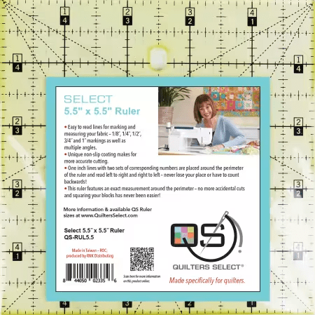 Quilter's Select Ruler 5.5" x 5.5" - Nebraska Quilt Company - NQS-RUL5.5N