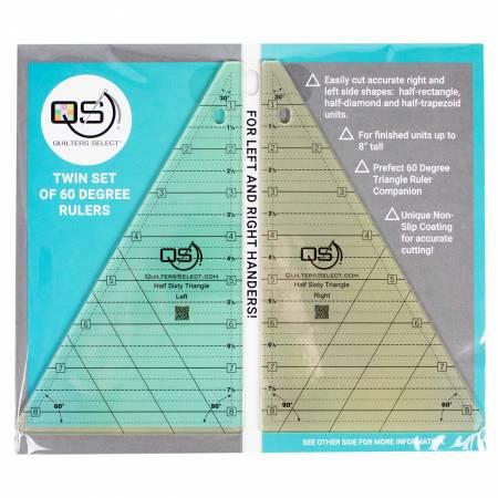 Quilter's Select Twin Set of 60 Degree Triangle Ruler 8.5" - Nebraska Quilt Company - N2402821