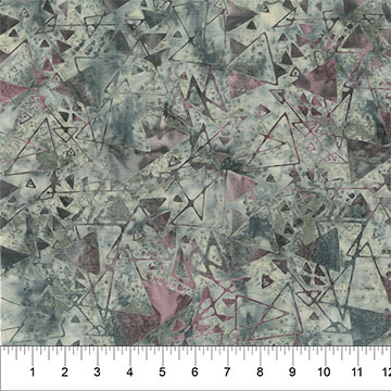 Quilting Is My Voice Triangle Maze Smoke - 83140 - 92 - Banyan Batiks - Nebraska Quilt Company - F04179