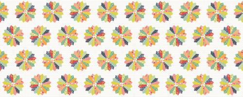 Raspberry Summer Dresden Cheater 24" x 60" Multi - Nebraska Quilt Company - Raspberry Summer Dresden Cheater 24" x 60" Multi