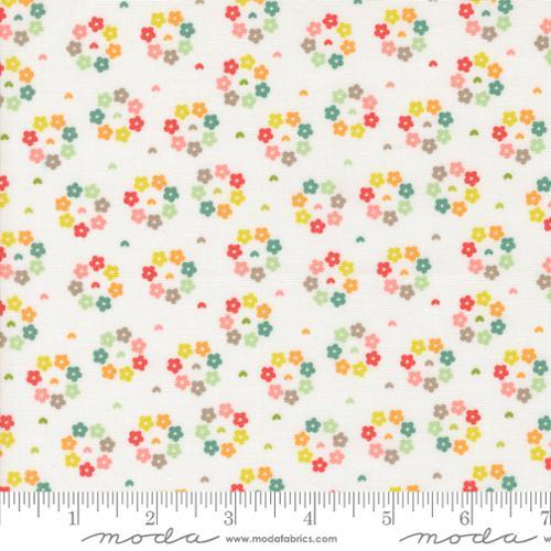 Raspberry Summer Rosy Small Floral Cloud Multi - 1 Yard Cut - Verified! - 37695 11 - Moda Fabrics - Nebraska Quilt Company - F2401306
