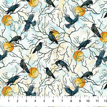 Raven's Call Raven Moon White Multi - DP28947 - 10 - Northcott Fabrics - Nebraska Quilt Company - F260957