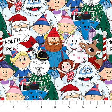 Rudolph The Red-Nosed Reindeer Characters Multi - RD1000-10 - Northcott Fabrics - Nebraska Quilt Company - F261490