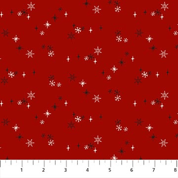 Rudolph The Red-Nosed Reindeer Snow Dark Red - RD1010-26 - Northcott Fabrics - Nebraska Quilt Company - F261502